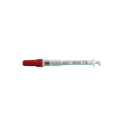 100 x Seringues à insuline sécurisée DISPOJECT - 1 mL