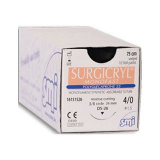 [16201519V] 12 x SURGICRYL MONOFAST DS19 - EP2 - USP 3/0 - violet - 75 cm