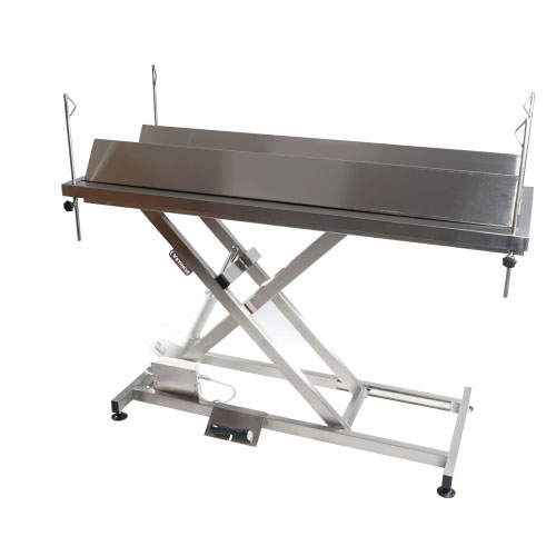 [TA5562] Table chirurgie électrique plateau plat inox pour veaux Elite