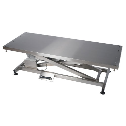 [TA500000] Table chirurgie électrique plateau plat inox pour veaux