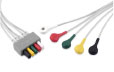 [uMEC018] 1 x Câble ECG 5 dérivations, IEC, Snap